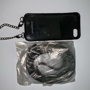 Iphone 5 wallet case with strap and purse strap